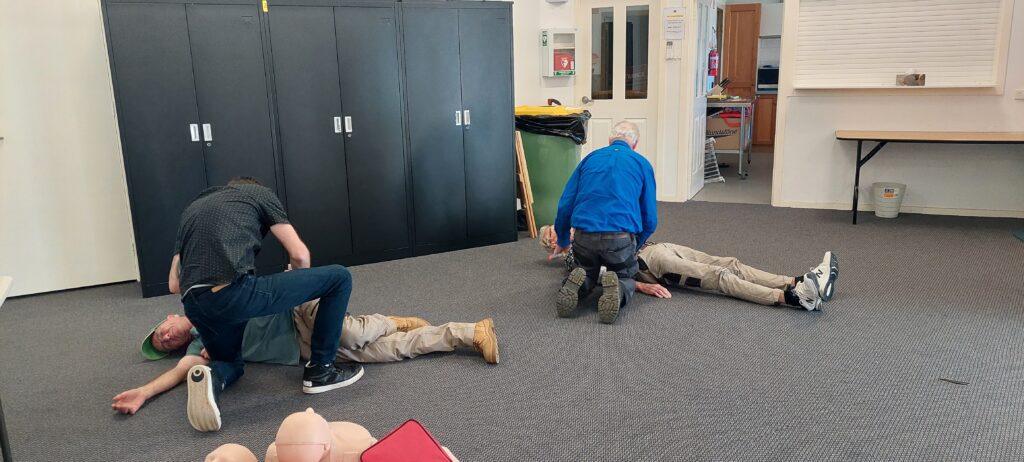 recovery position, first aid